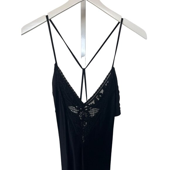 Zara Black Satin Lingerie Open Back Dress - Picture 7 of 13